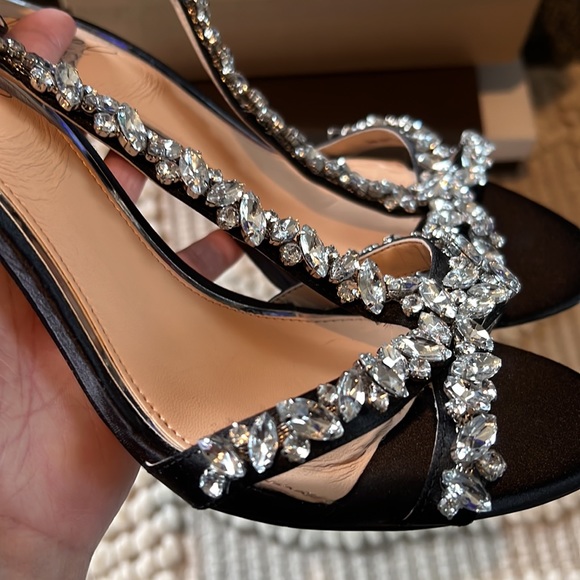 Badgley Mischka crystal sandals high heels size us8.5 - Picture 4 of 11
